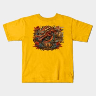 2024 Chinese New Year of the Wood Dragon 木龍年 Mù lóng nián Kids T-Shirt